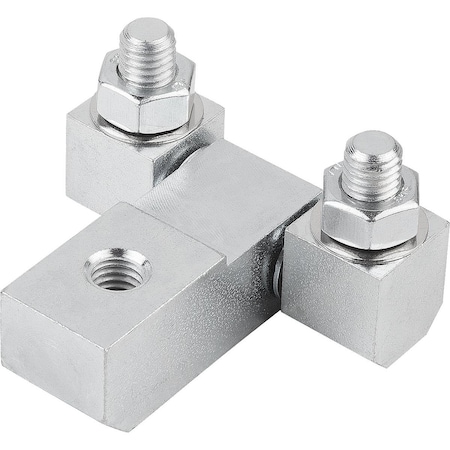 Square Hinge Long Version With Fastening Nut, Steel Galvanized, B=40, A=45, A1=30, A2=10